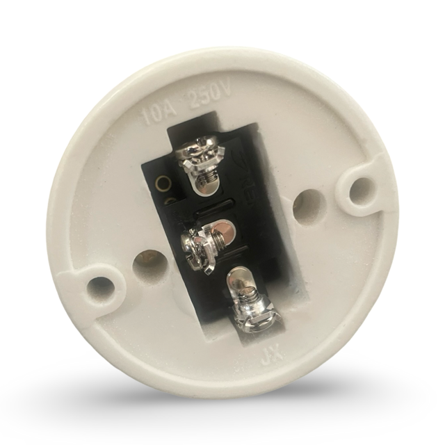 White Smooth Gold Porcelain Dolly Light Switch