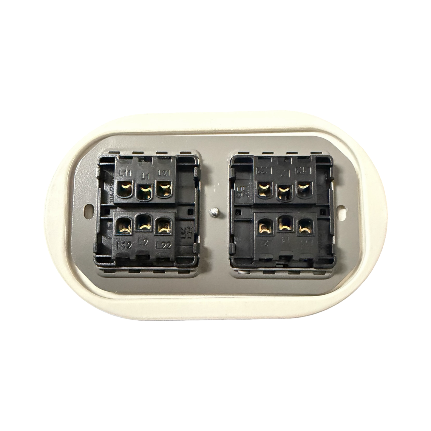 4 Gang Double Porcelain Light Switch Miami Grey