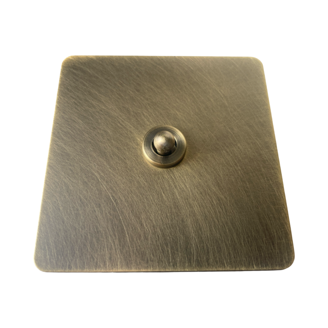 Brushed Brass 1 Gang 2 Way Dolly Toggle Light Switch