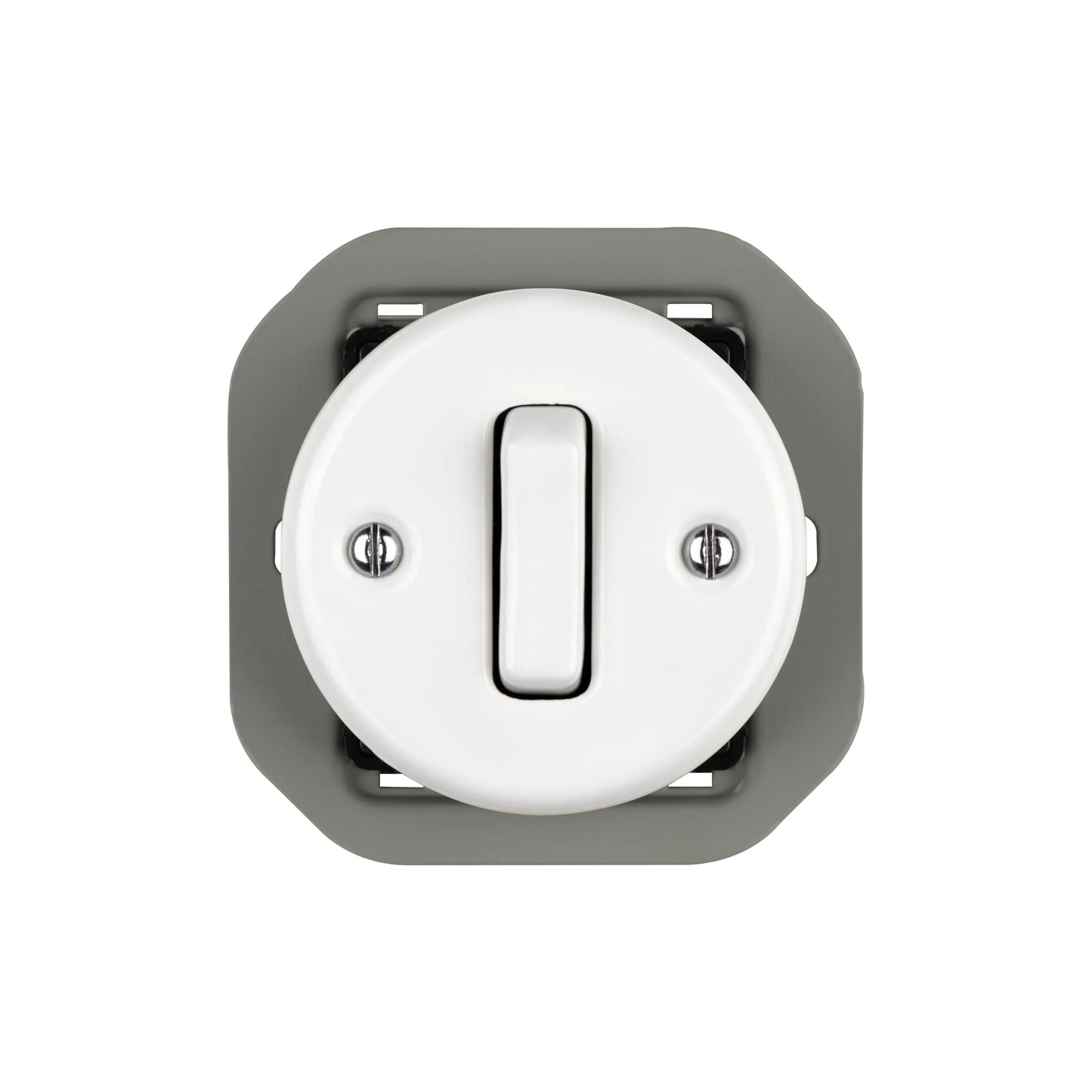 Polar White 1 Gang Porcelain Light Switch