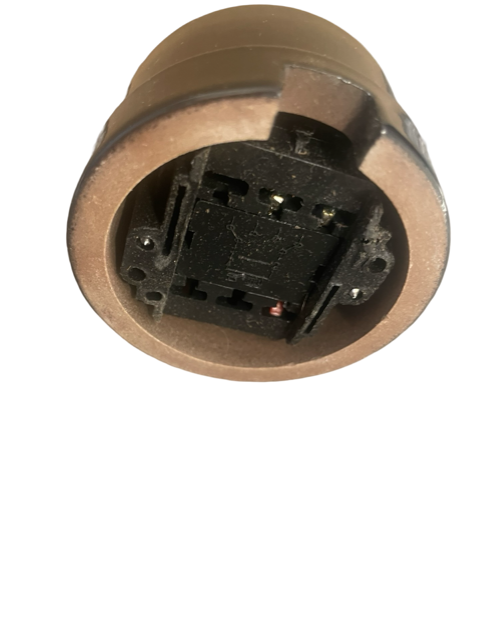 1 Gang 2 Way Raised Porcelain Rotary Light Switch Black