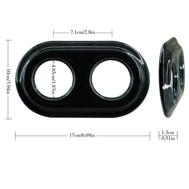 Ceramic Black Switch and Socket Surrounds