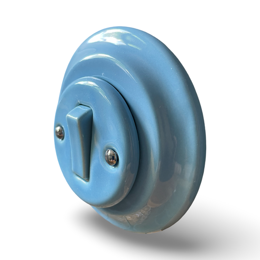 1 Gang 2 Way porcelain Light Switch Baby Blue