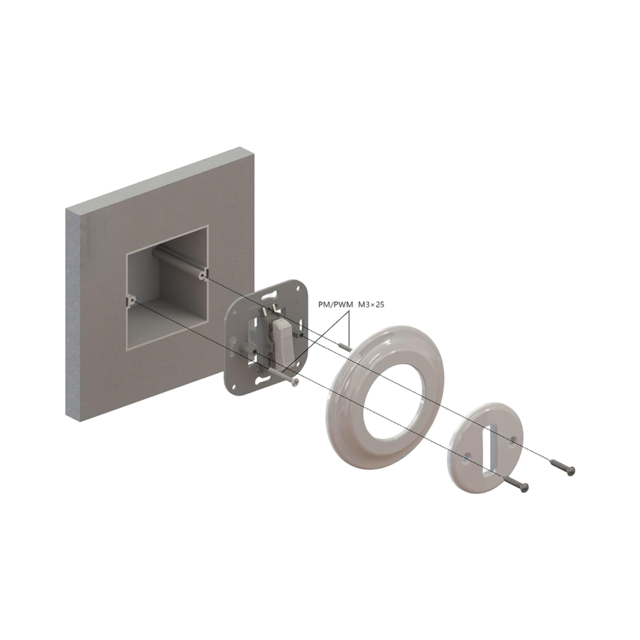 2 Gang 2 Way Porcelain Light Switch Miami Grey