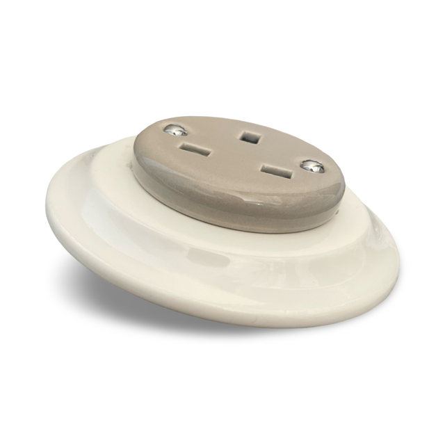 Porcelain Single Wall Socket Miami Grey White Mix