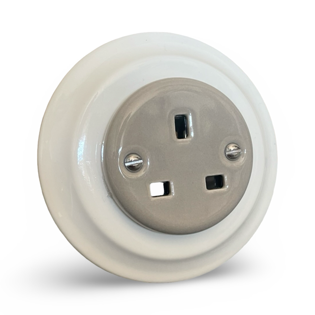 Porcelain Single Wall Socket Miami Grey White Mix