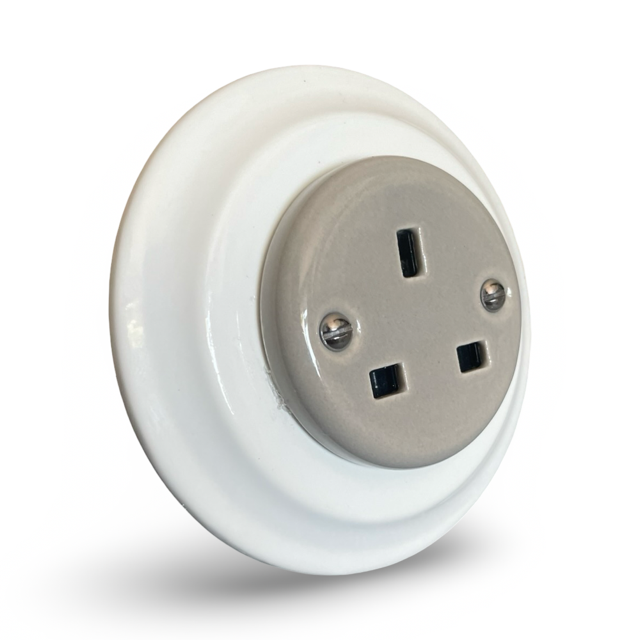 Porcelain Single Wall Socket Miami Grey White Mix