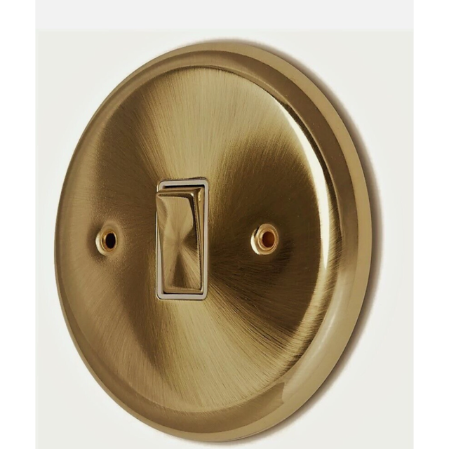 Circular Round Brass Light Switch