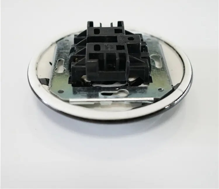 Nero Porcelain Single Wall Socket Black Schuko EU