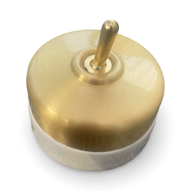 white gold ceramic retro light switch