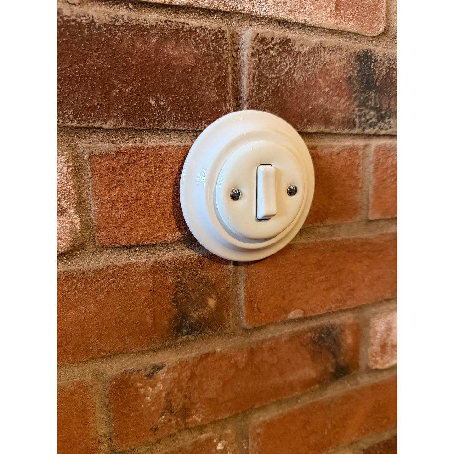 Polar White 1 Gang Porcelain Light Switch