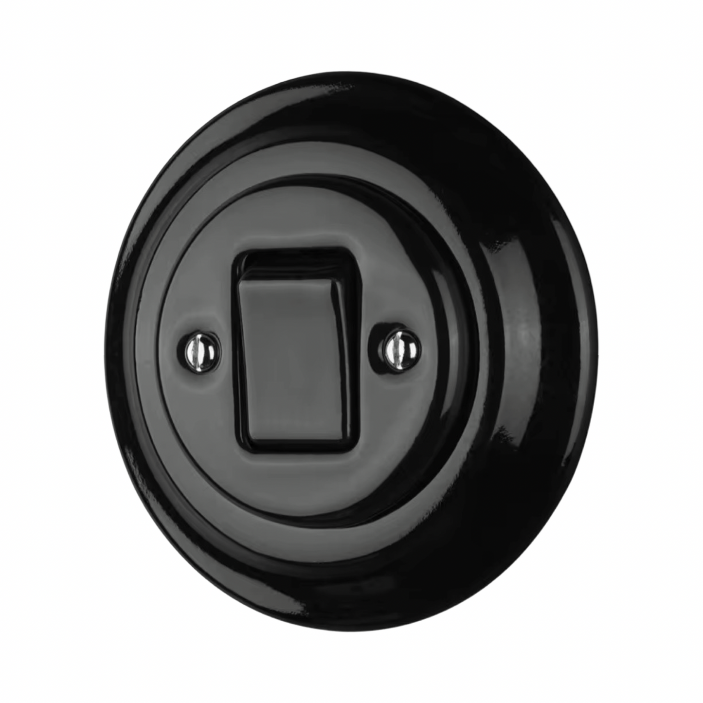 Nero 1 Gang Porcelain Light Switch Wide Button