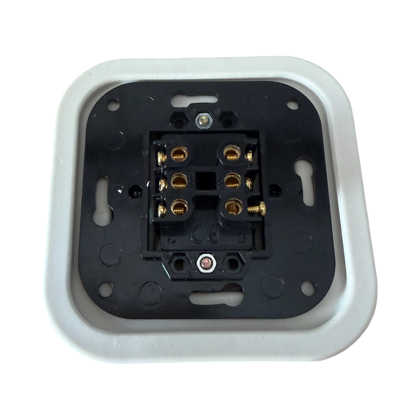 Polar White 2 Gang 2 Way Square Porcelain Light Switch