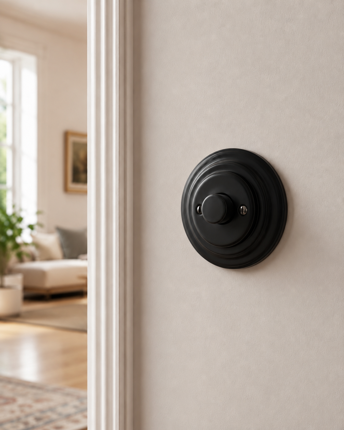 Nero Porcelain Dimmer Light Switch