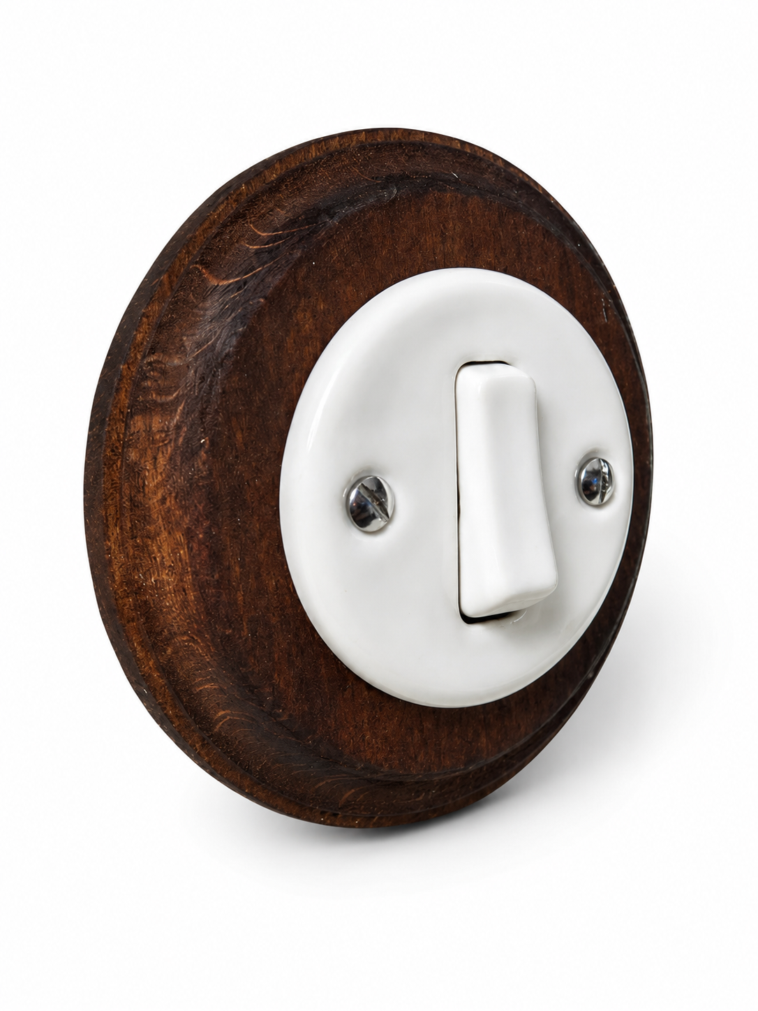 Polar White 1 Gang 2 Way Porcelain Light Switch