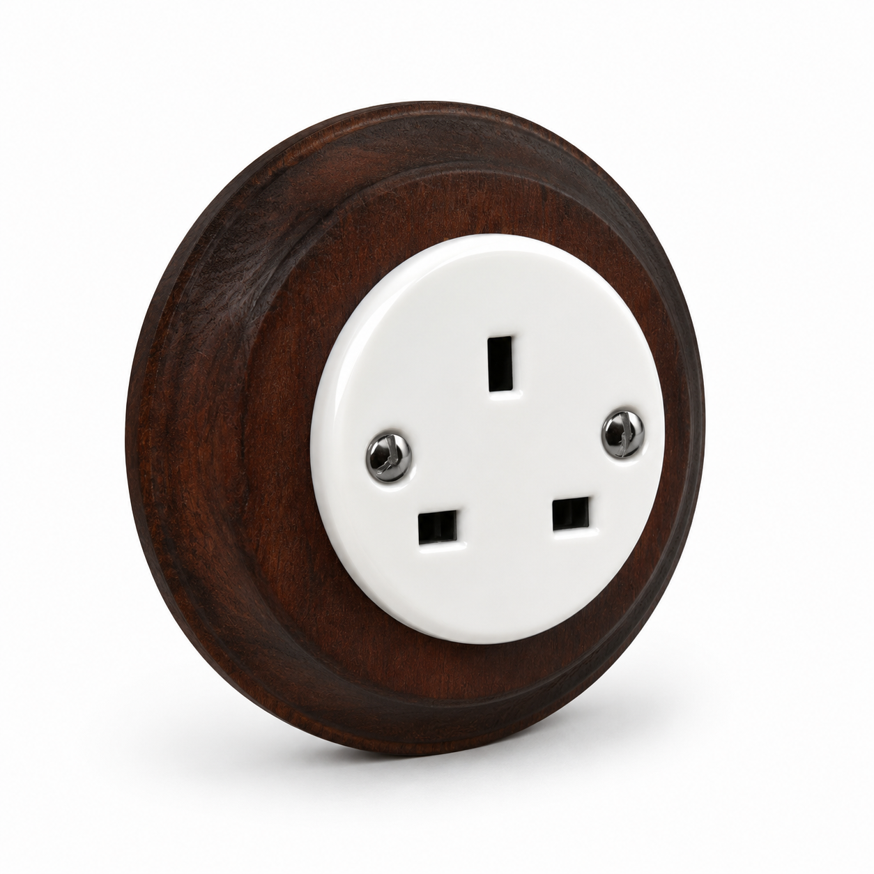 Polar White Porcelain Single Type G Plug Socket