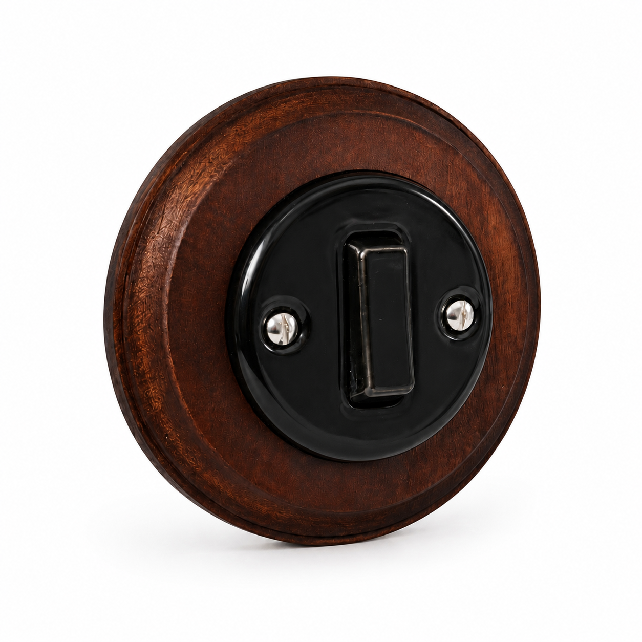 Nero 1 Gang Porcelain Light Switch
