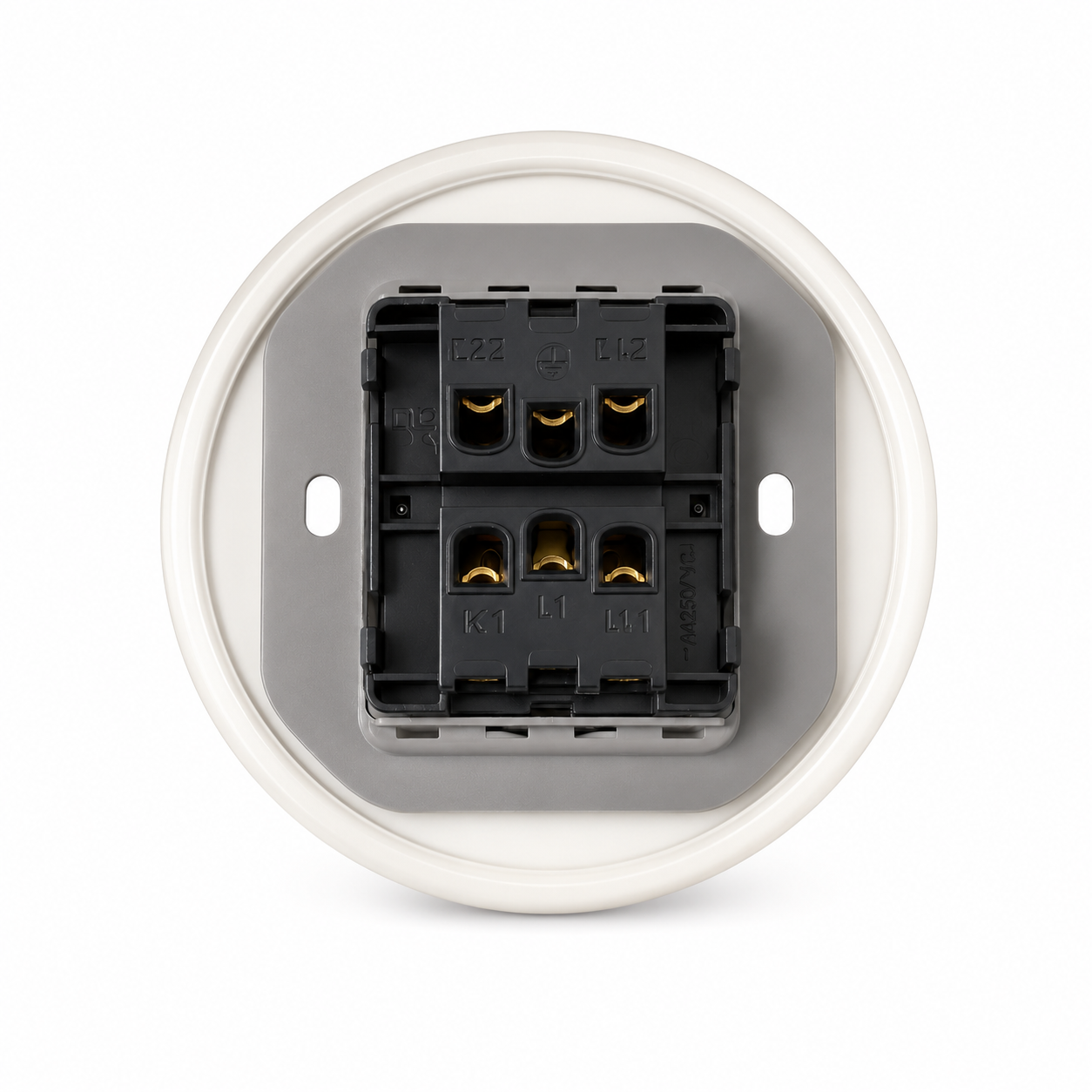 Nero 2 Gang 2 Way porcelain Light Switch