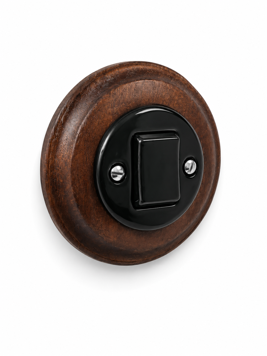 Nero 1 Gang Porcelain Light Switch Wide Button