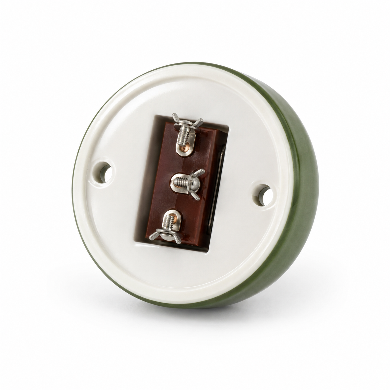 Green Porcelain Dolly Light Switch