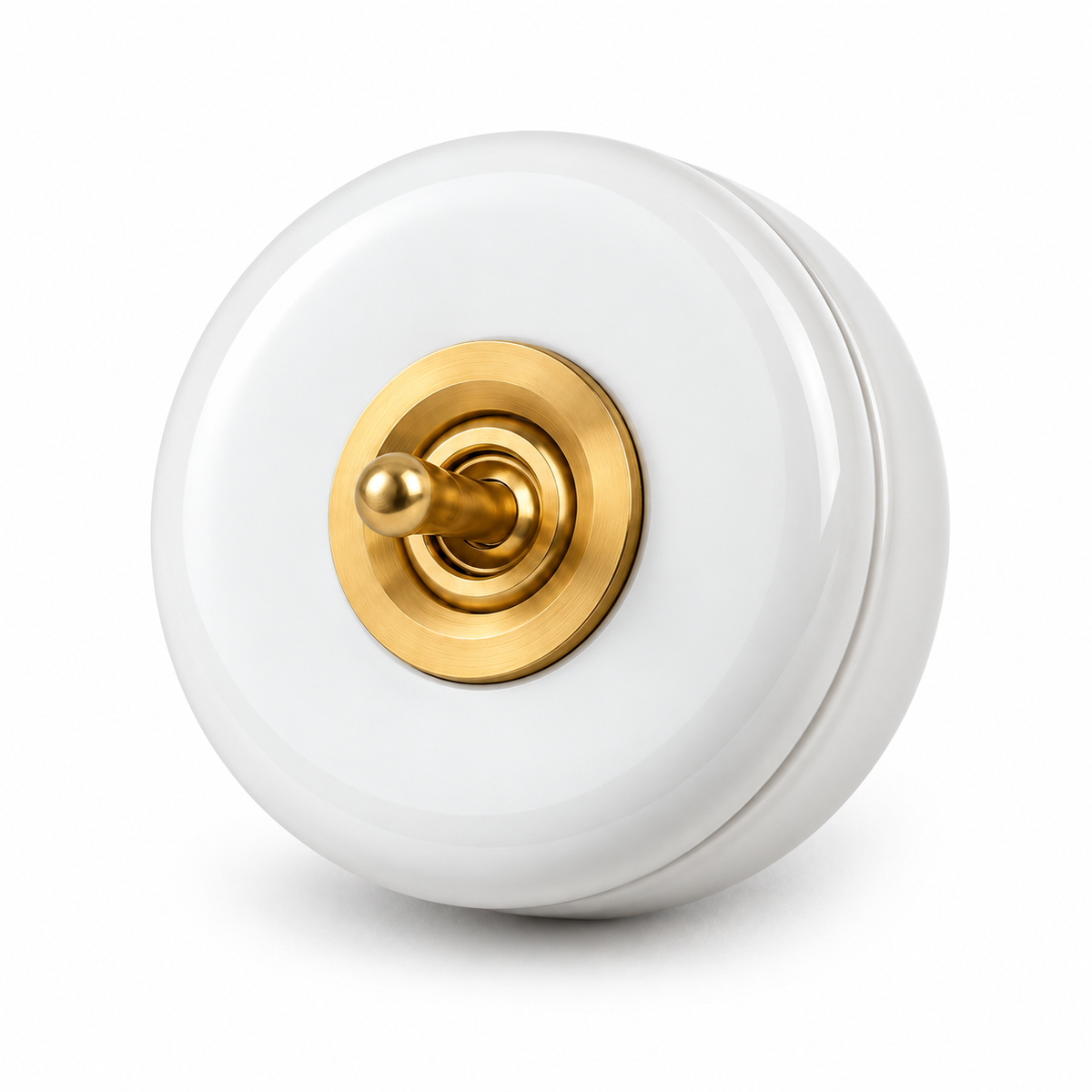 Polar White Porcelain Dolly Light Switch