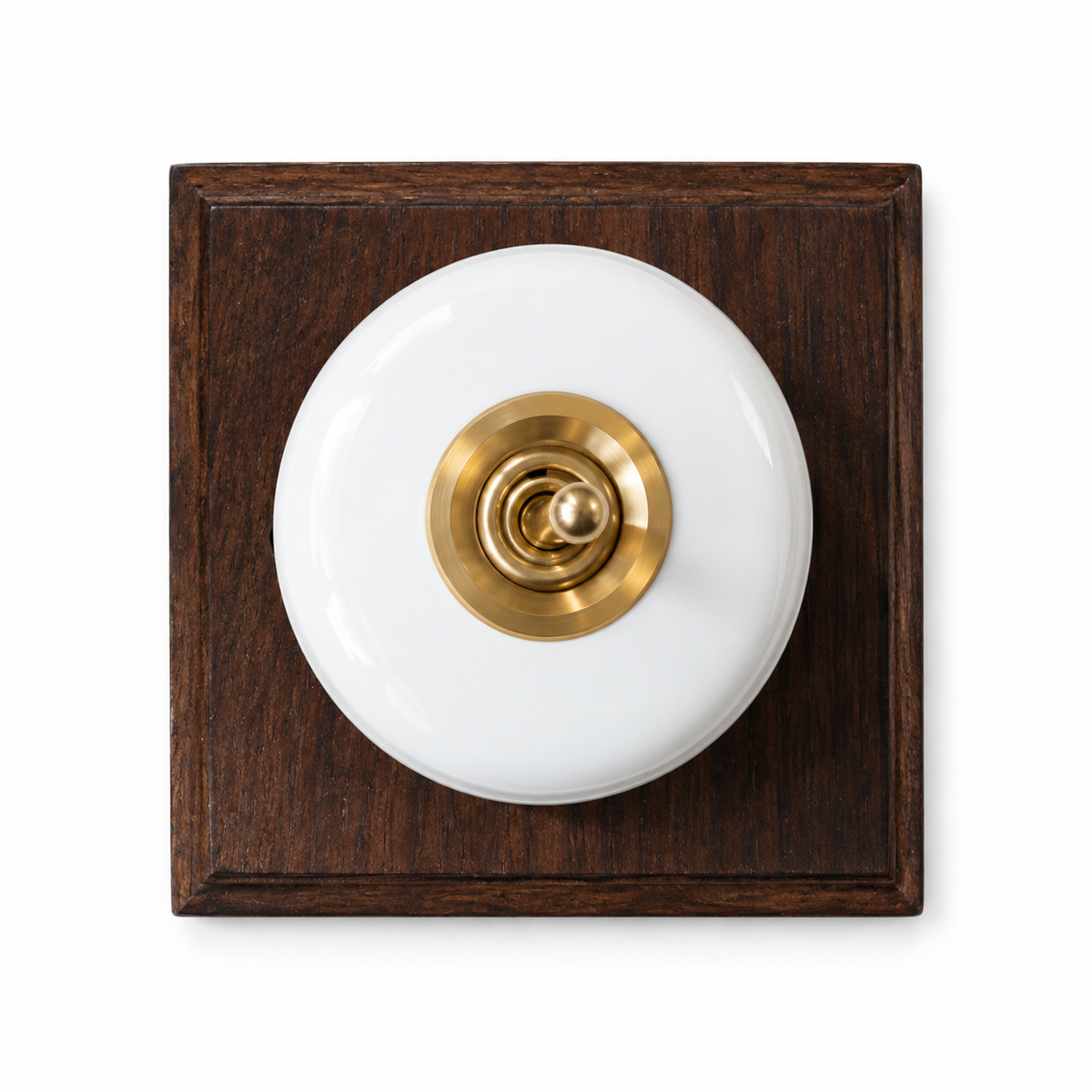 Polar White Porcelain Dolly Light Switch