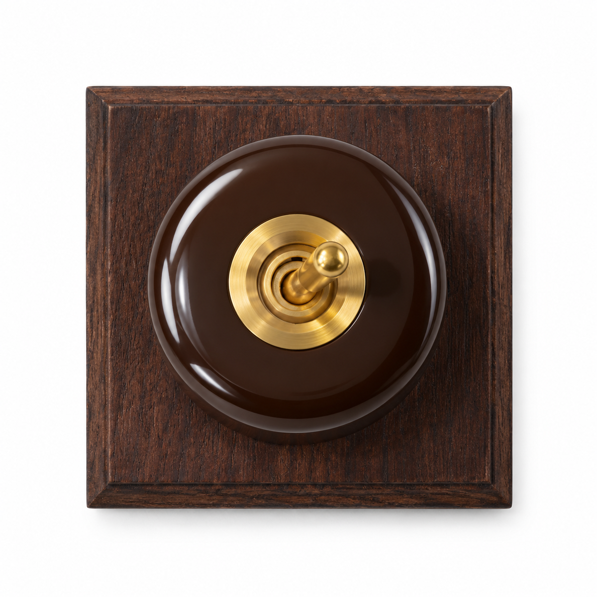 Brown Porcelain Dolly Light Switch
