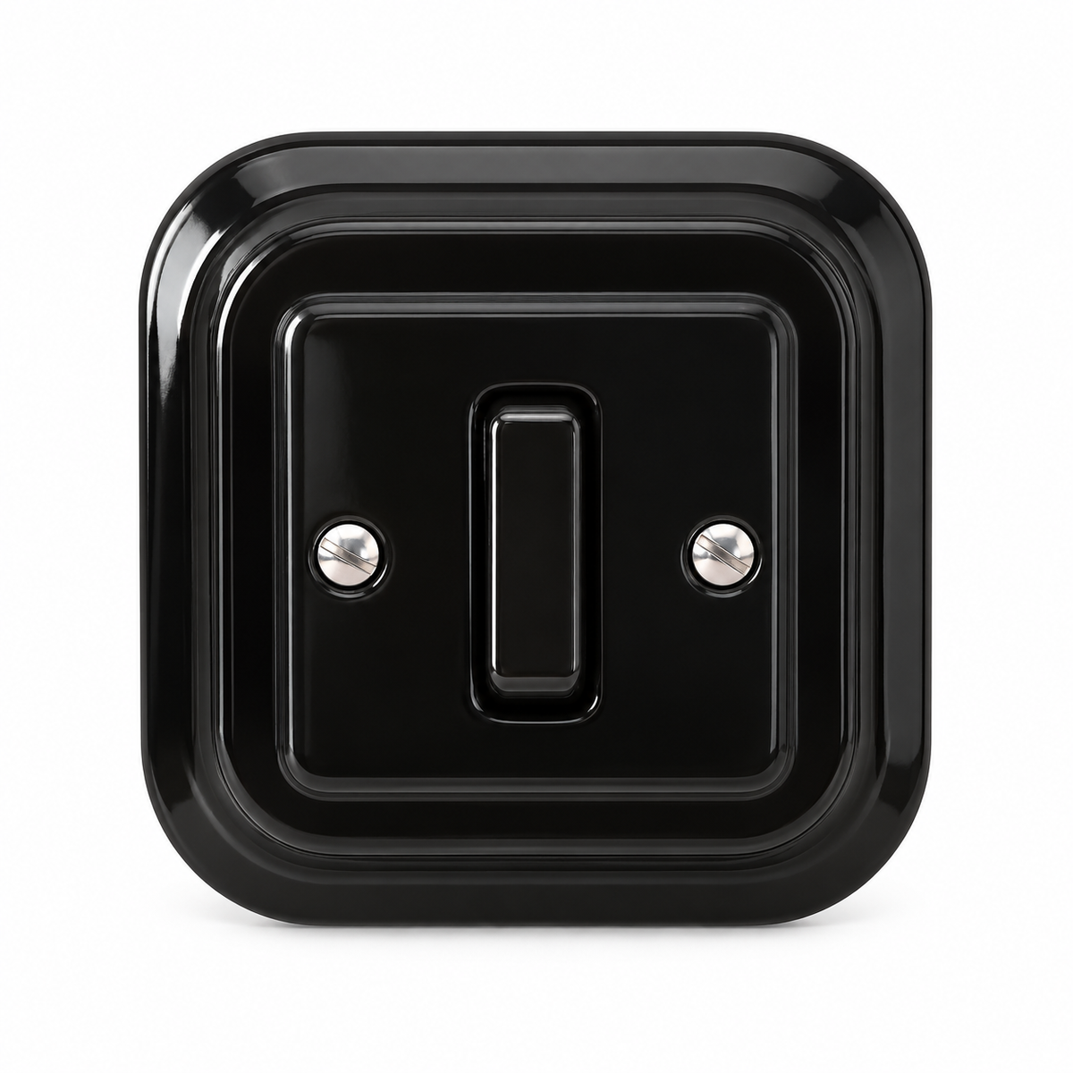 Nero 1 Gang 2 Way Square Porcelain Light Switch
