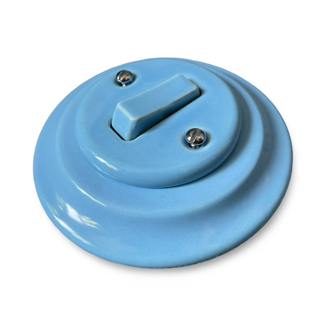 1 Gang 2 Way porcelain Light Switch Baby Blue