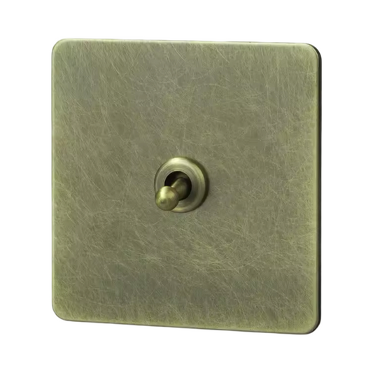 brass toggle light switch 1 gang 2 way